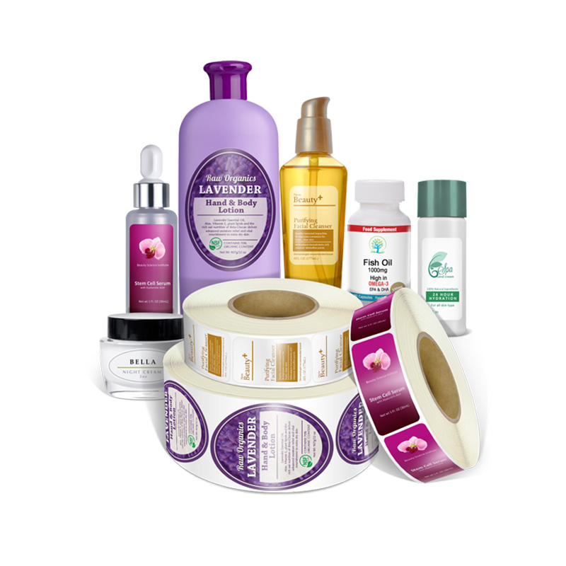 圓形化妝品不干膠標簽 高清彩印與防水抗腐蝕的專業選擇